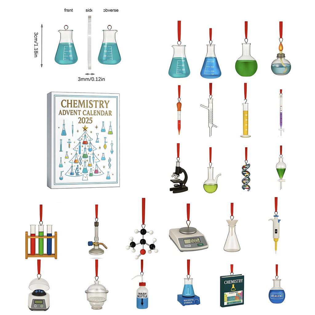 Odpočítávací kalendář obsahuje 24 dárků, odpočítávací kalendář a překvapení.