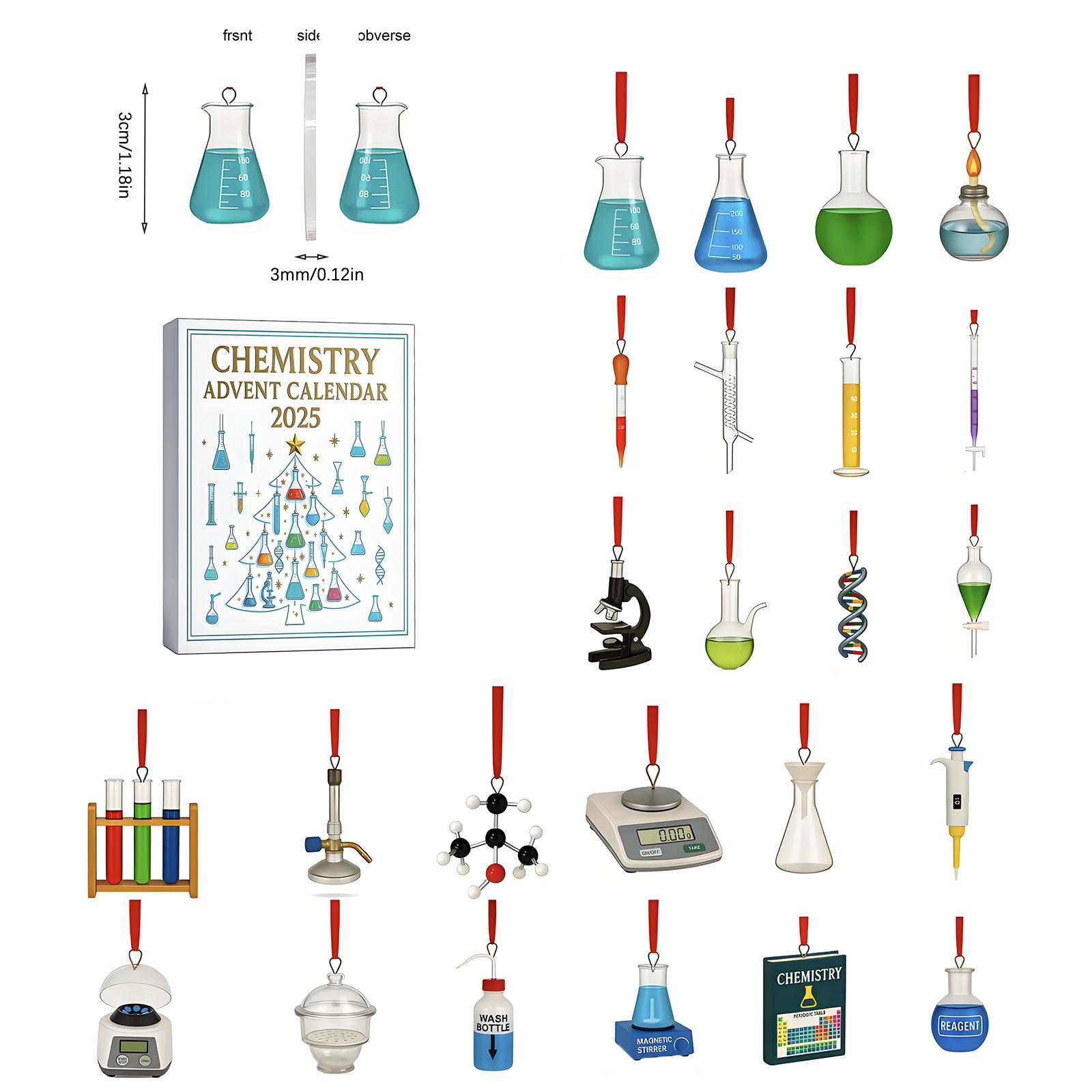 

Календарь обратного отсчета включает 24 подарка, календарь обратного отсчета и подарок-сюрприз One Size
