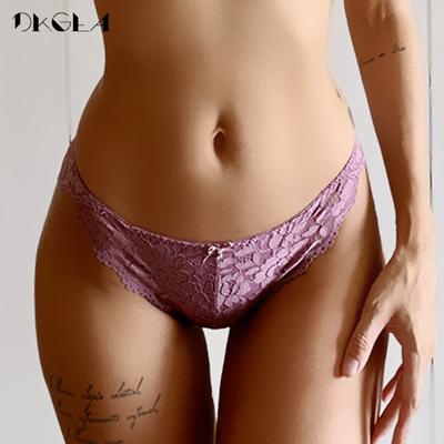 DKGEA Low-Rise spodky Sexy spodní prádlo Dámské Kalhotky Krajkové kalhotky Transparentní