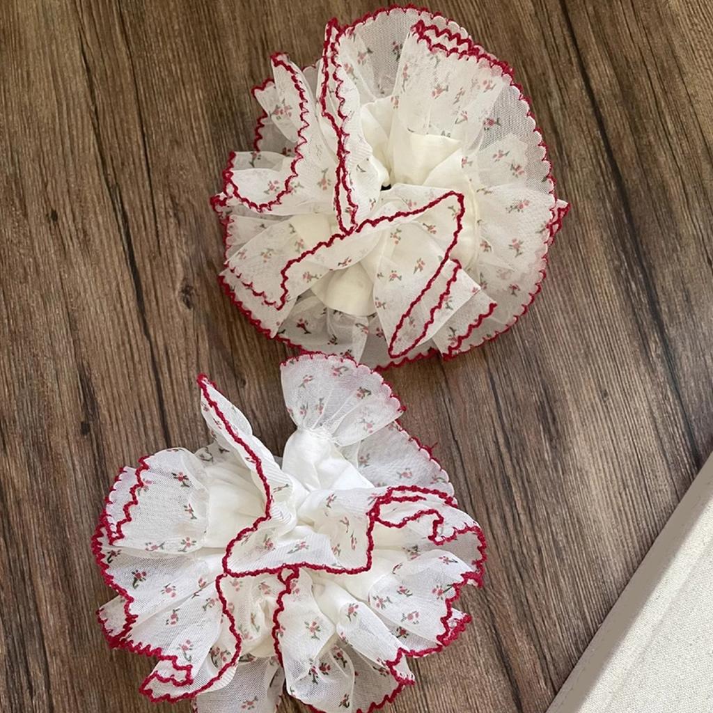 Lace Hair Scrunchies for Women Hair Elastic Hair Rings Aesthetic Hair Tie Hair Scrunchy Ponytail Hair Holder