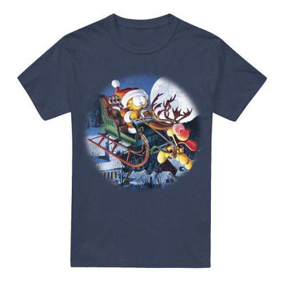 Garfield Unisex Adult Moonlight Ride T-Shirt