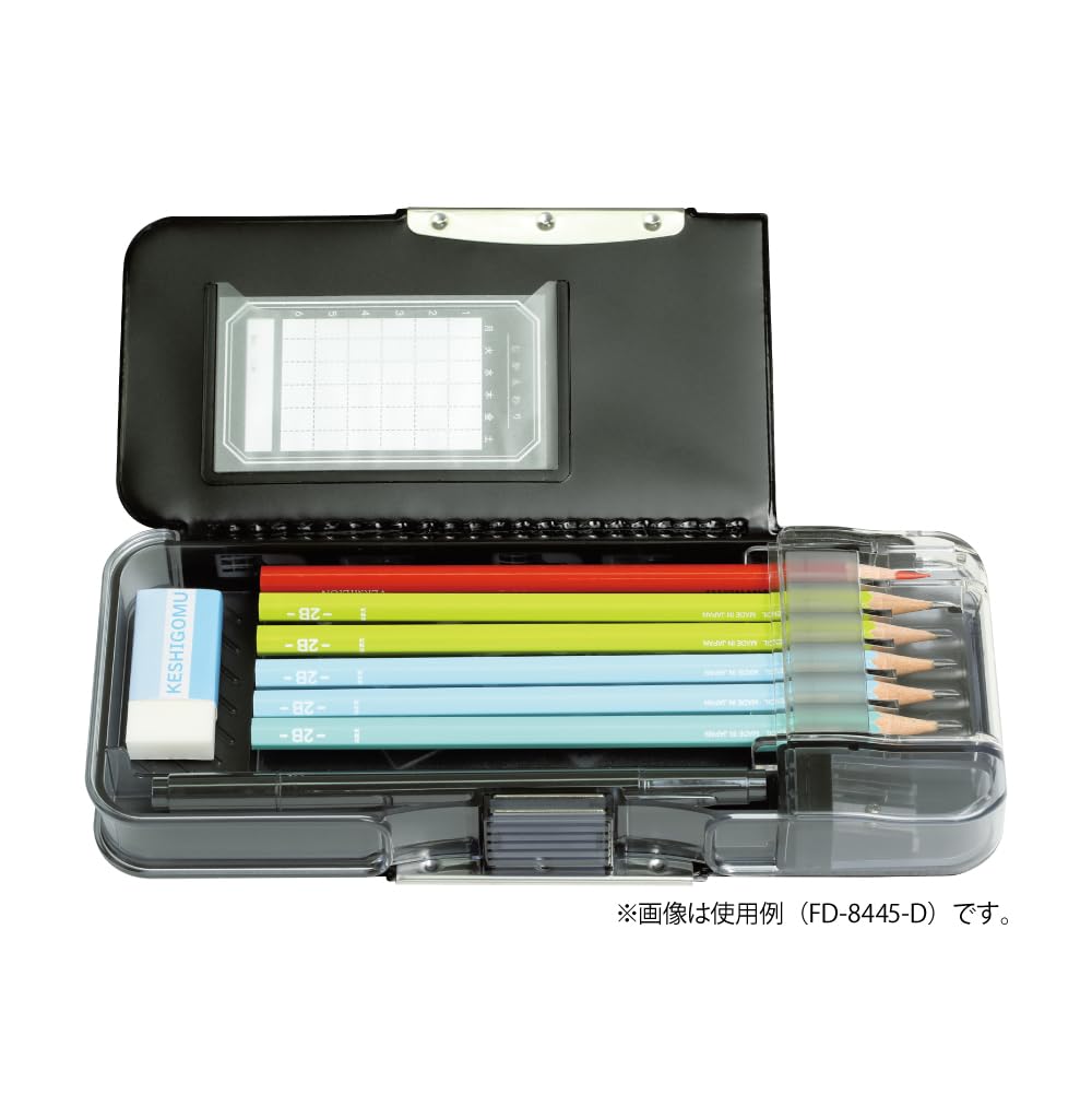 Sonic Pencil Check Pencil Case with Double Sheet Double-Sided Reinforcement, Ukasapo, Violet, FD-8445-V