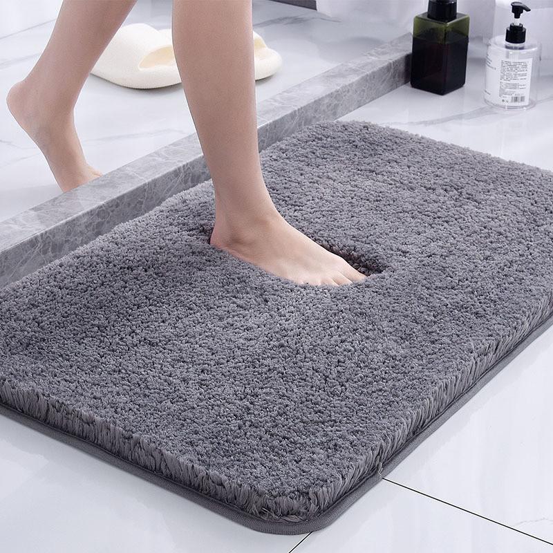 Thick Absorbent Water Microfibre Bath Mat Washable Non Slip Plush Mats Bath