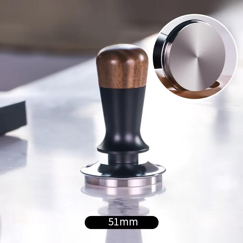 51/53/58MM Walnut Wood Espresso Tamper Manual Press Coffee Tamper Constant Pressure Coffee Hammer Home Cafe Accessories Tools
