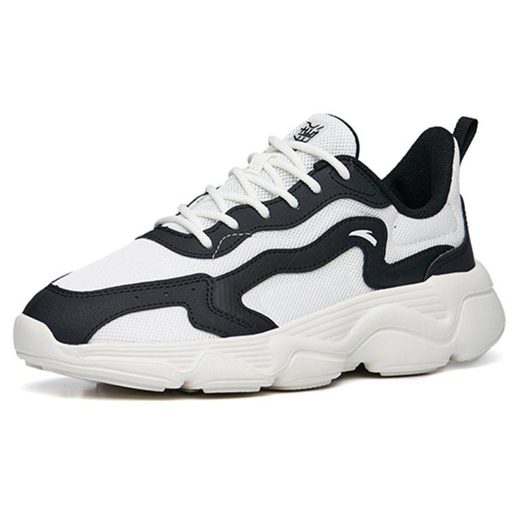 Anta Street Fashion Low Top Casual Shoes Men Black White Grey 122238860-2