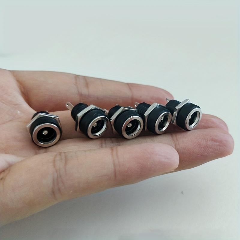 5Pcs DC Power Supply Jack Socket Female Panel Mount Connector 3A 12v 5.5mm 2.1mm Plug Adapter