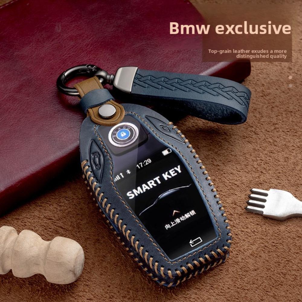 Genuine Leather for BMW Key Cover for 1 3 5 7 Series X1 X3 X4 X5 X6 Blade 525320li Smart Key Case