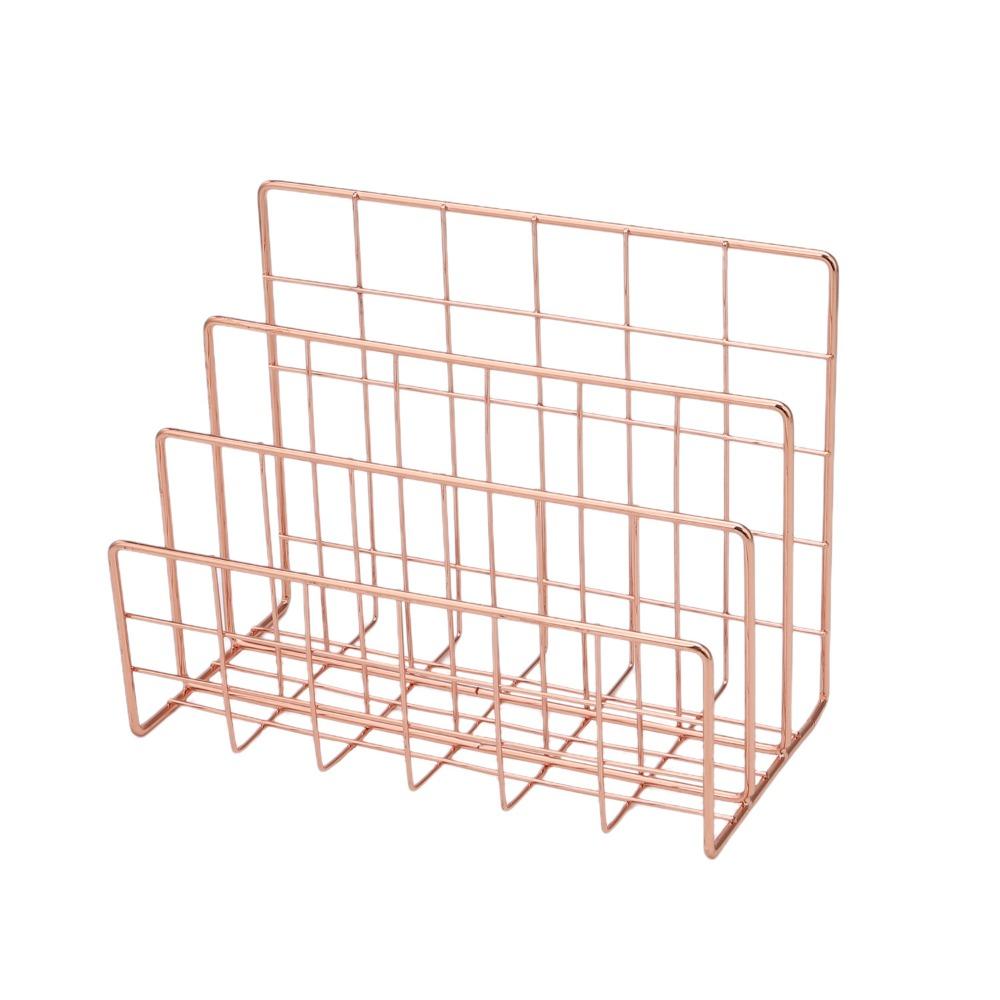 Metal Book Record Holder Durable Document Storage Shelf File Sorter Organizer  Desk Accessories