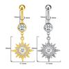 Gaibei Trendy Moon & Heart Navel Ring Jewelry