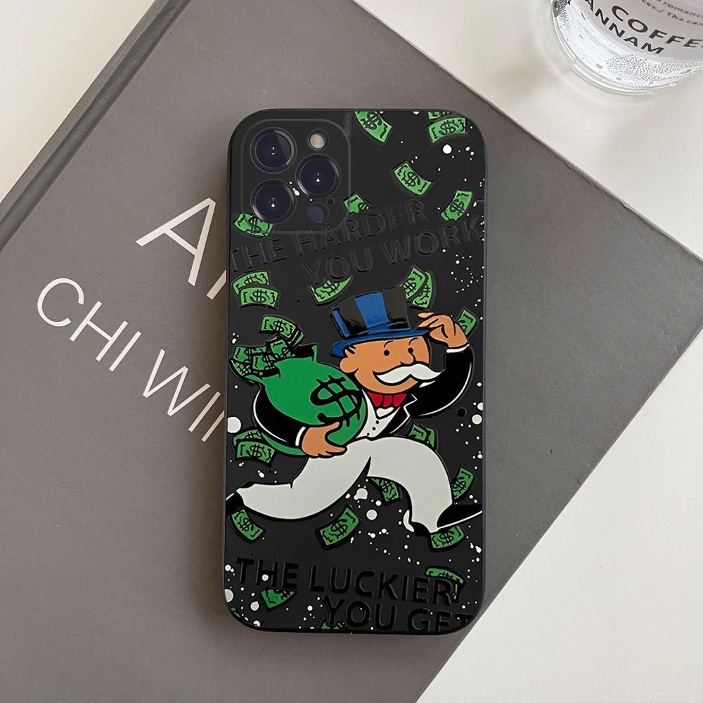 

Game MonopolyS Luxury Dollar Phone Case For iPhone 16 15 14 13 12 11 Pro Max Mini XS X XR 7 8 SE Soft Silicone Cover iPhone 16 Pro