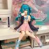 14cm Hatsune Miku Love Sailor Q Version Figure Pink Sailor Suit Blue Bow Heart PVC Action Figure Perfect Toy for Fans