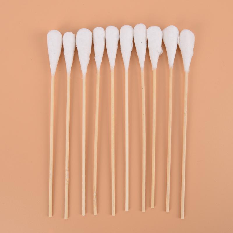20 Pcs 20Cm Wood Cotton Swab Health Medical Clean Sticks Buds Wood Cotton Head