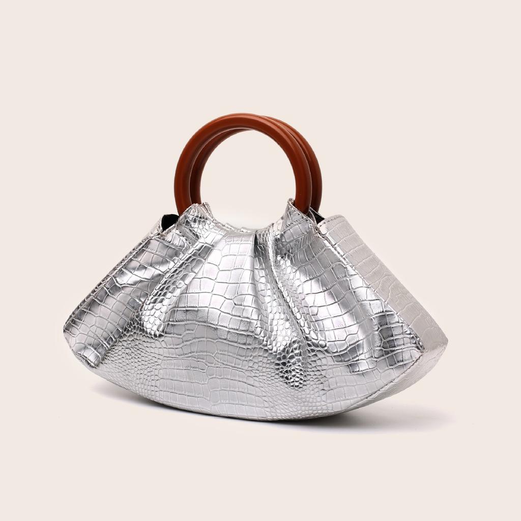 Borse da Donna Pieghettate a Forma di Raviolo Portamonete e Borse a Mano Leggere Morbida Pelle Borse da Sera da Donna Borsa a Spalla a Tracolla Casual