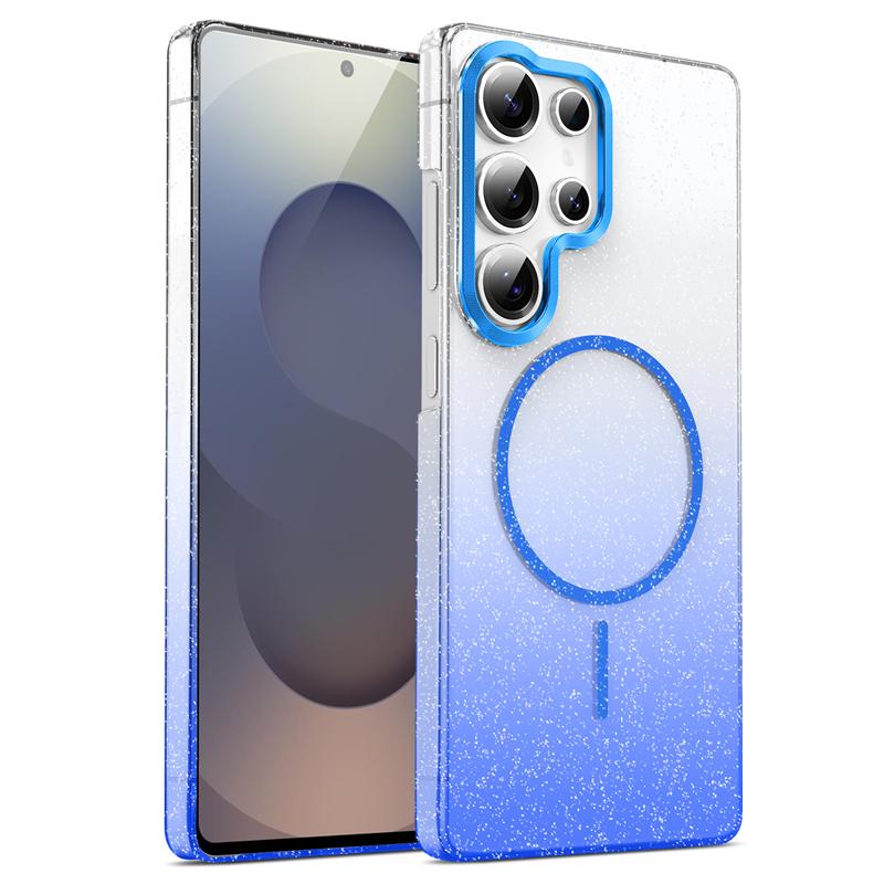 Glitzer Farbverlauf Transparent Für Magsafe Hülle Für Samsung S25 Edge S24 S23 FE S22 Ultra Plus A56 A36 A26 A16 A55 A33 A06 A54 A25 Abdeckung