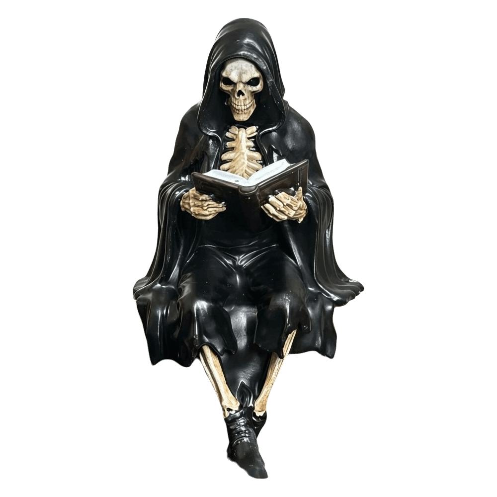 Decoration Reading Men Statue Halloween Desktop Ornaments Creative Skeleton Figurine Home Decor