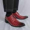 New Luxury Red Men High Heel Leather Shoes Oxford Designer Pointed-toe Dress Shoes Men Groom Suit Wedding Shoes Man Big Size 46