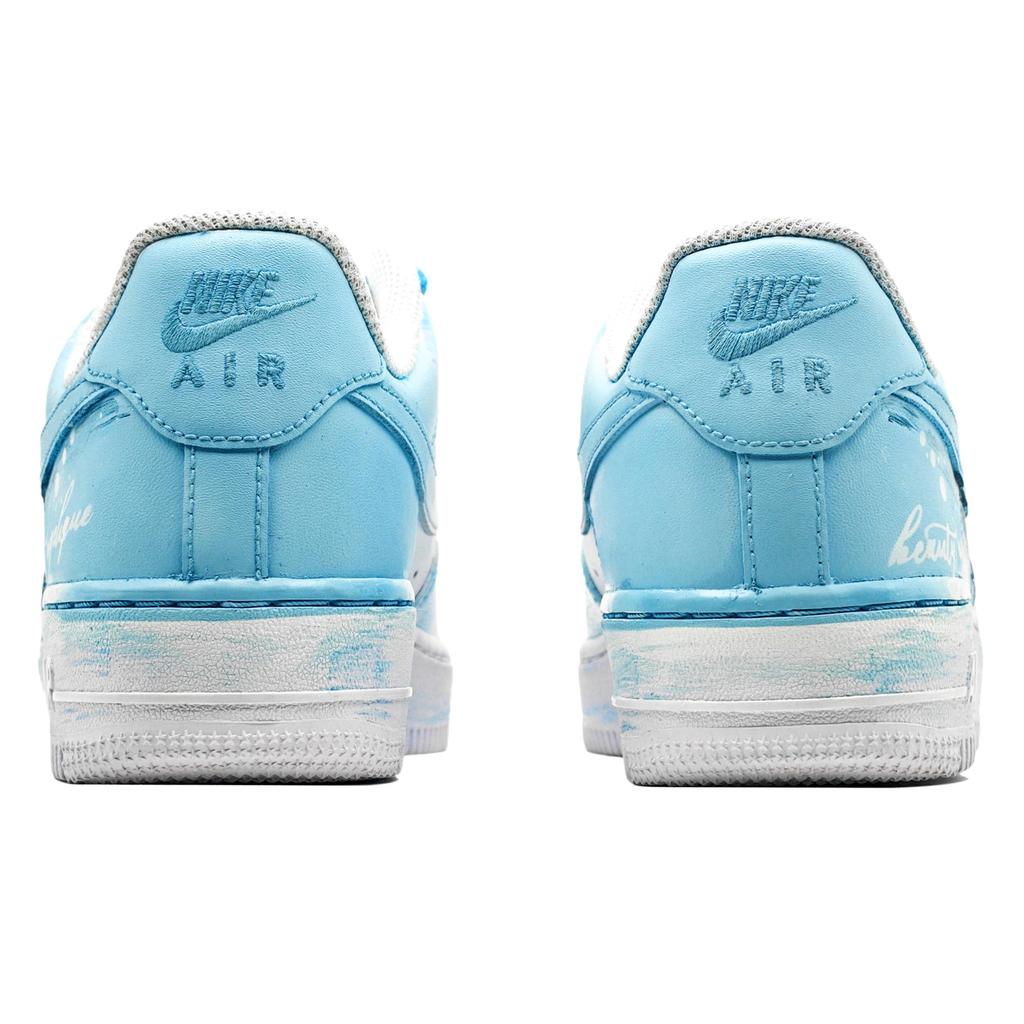 Nike Air Force 1 Air Force 1, Wave Sky Abrasion Resistant Low top Skateboard Shoes Unisex CW2288-111(Team1321-)