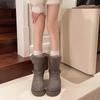 Thick-soled velvet thickened medium tube snow boots women's new winter tall tube long tube warm Northeast cotton shoes