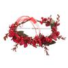 Wine Red Rose Flower Hairband Large Ribbon Wreath Headband Bridal Hair Accessory  Bridesmaid