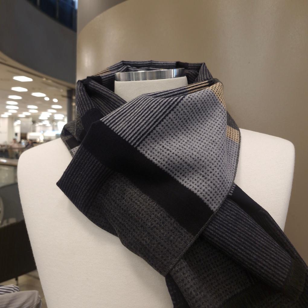 Men's Winter Check TR Fleece Muffler RO4C013