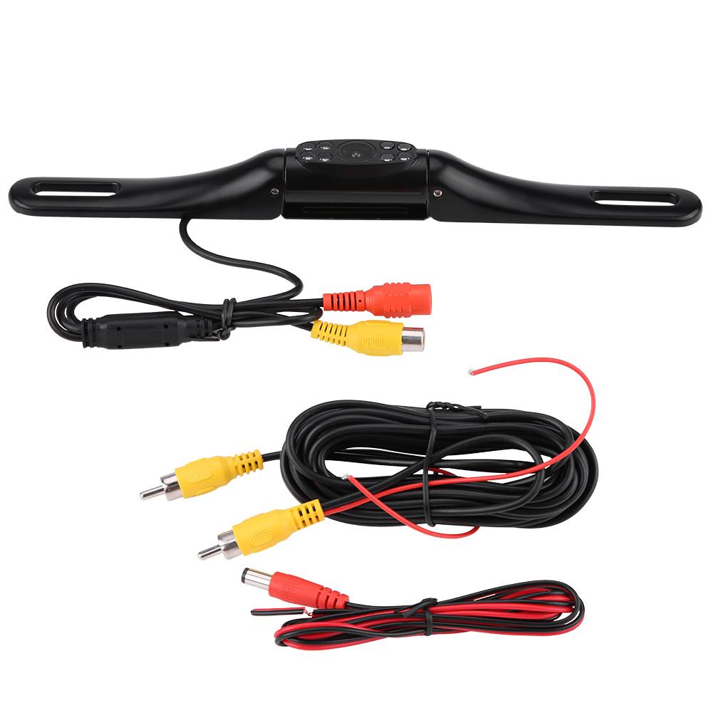 

Chiciris LED license plate camera, 170 degrees wide angle night rearview parking camera with 8 IR LEDs water aluminum alloy for car