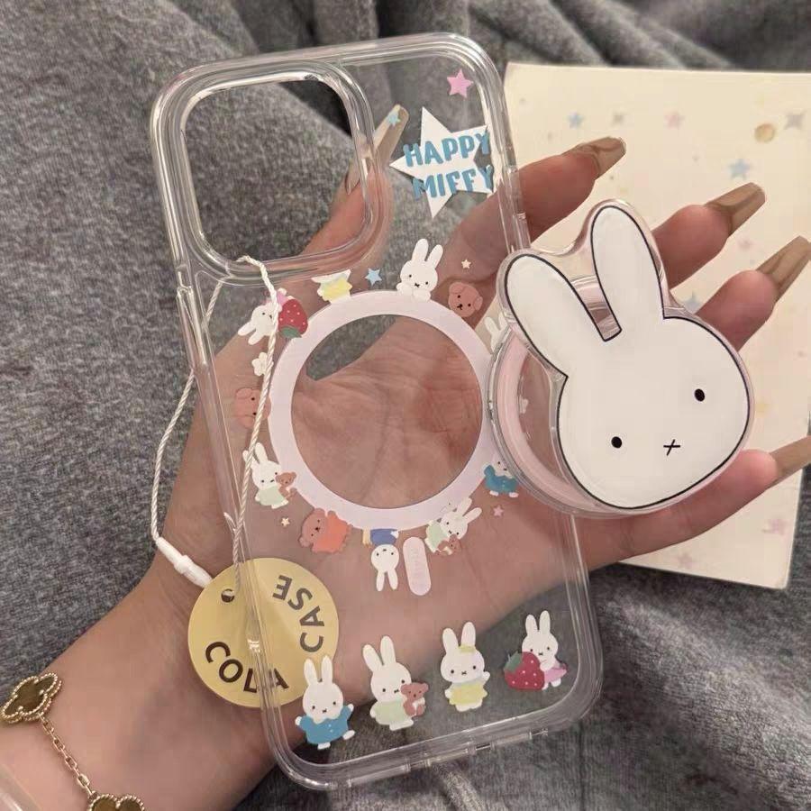 Rabbit applies to Samsung s23fe mobile phone case s25ultra/s24plus/s21 magnetic suction 3 Apple 17promax