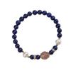 Bohemian Natural Strawberry Crystal & Lapis Lazuli Beaded Bracelet