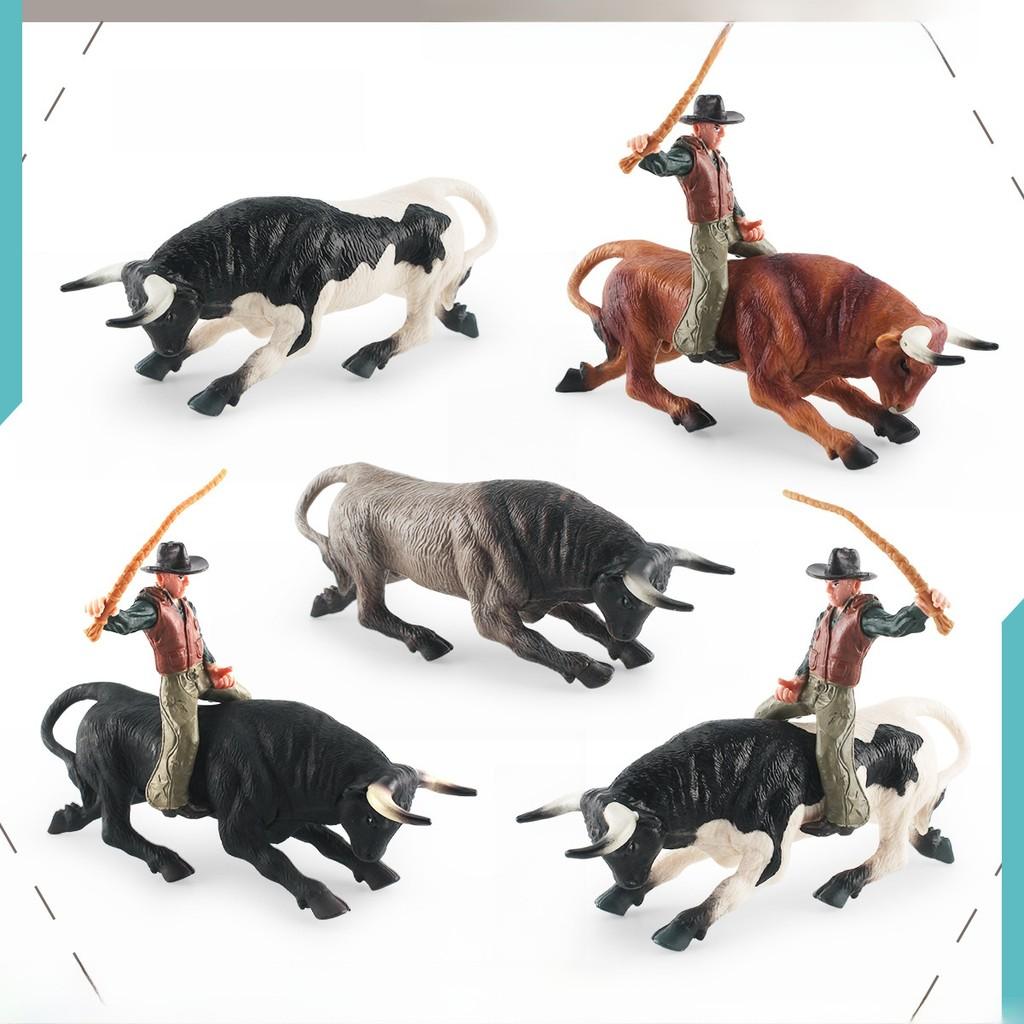 Static Animal And Human Pvc Sculpture Of Spanish Bullfight Scene For Gift