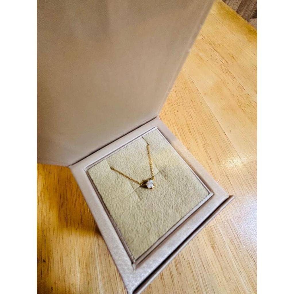 Used 4 single diamond gold necklace