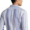 Polo Ralph Lauren Striped Print Pointed Collar Long Sleeve Shirt Men Shirts Blue 710931799-001