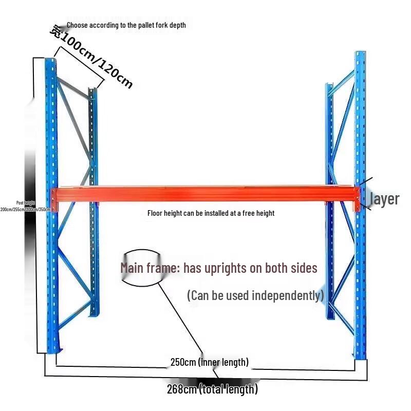 Jie Meng Zhe Heavy-Duty Pallet Storage Rack