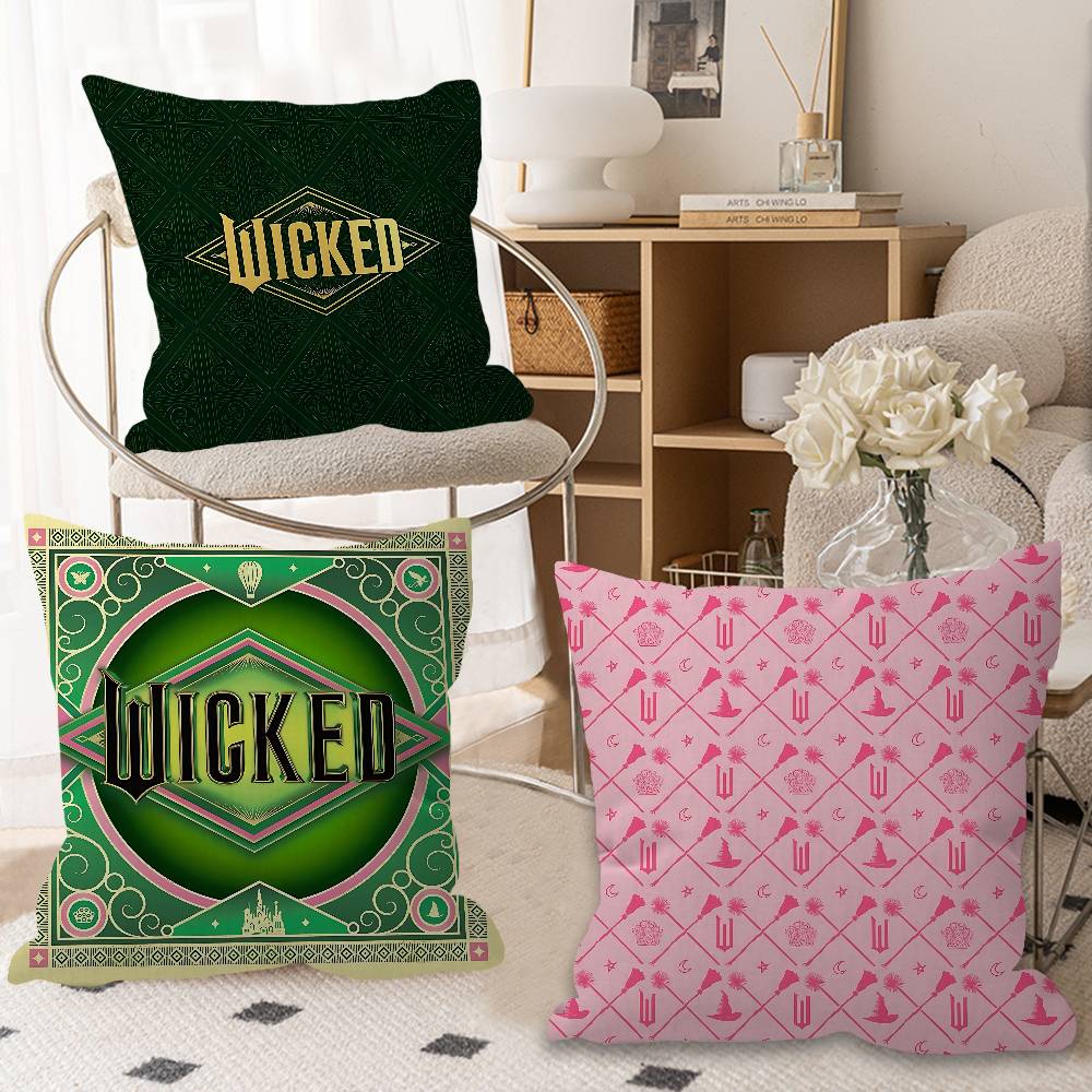 Fine Glasses Unisex W-Wicked Cushion Cover Polyester Sofa Cushions Decorative Throw Pillows Home Decoration Pillowcover
