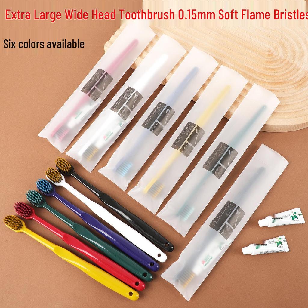 Chinese Style Soft Bristle Toothbrush & Toothpaste Set - High-End Disposable Toiletries