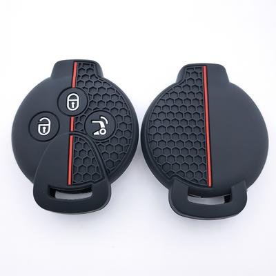 Car Silicone Remote Key Case Fob Shell Cover For Smart Fortwo City Coupe Cabrio Crossblade Roadster K Forfour 2007 -