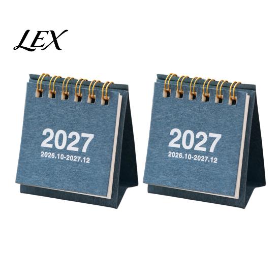 Cadou Practic pentru Studenți Profesioniști Mini Calendar de Birou 2026-2027, Oct 2026 până la Dec 2027 Vertical Pliabil Mic Planificator Lunar cu Gros