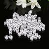 100Pcs Mini White Dice Set - 5Mm 8Mm 10Mm 12Mm 14Mm 16Mm D6 Sizes Square-Edged With Black Dots For Board Games