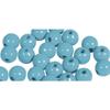 Perles en bois FSC 100%, polies, 8mm ø, turquoise, 82 pièces