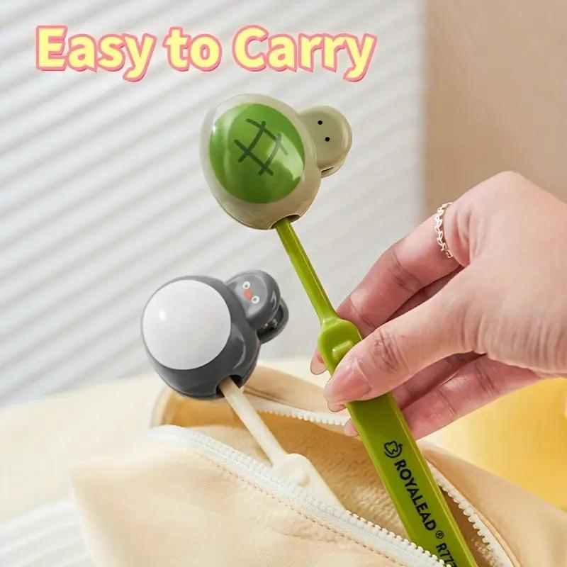 Toothbrush head protective cover storage clip home portable travel electric toothbrush dust cap cover cartoon storage box