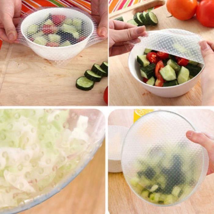 1Pcs 15 cm x 15cm emballage alimentaire avec outil de cuisine de recouvrement scellable transparent