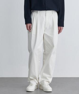 Three-Puck Semi-Balloon Chino Pants [Cream]