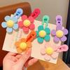 2Pcs Cute Flower Hair Clip Summer Fashion Bangs Broken Barrette For Girls No Trace Headdress Candy Color Hair Accesories