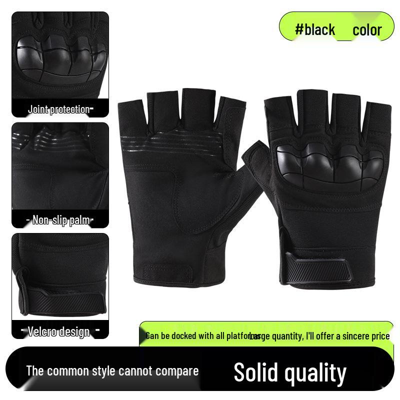 Men's Full-Finger Outdoor Tactical Gloves - Cut-Resistant, Wear-Resistant for Motorcycle Riding & Combat