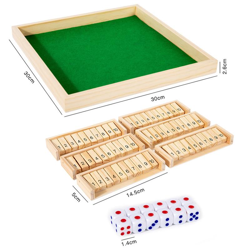 

2-6 Player Detachable Shut The Box Dice Set Interactive Party Toy Drinking Game Home Bar Tabletop Game Leisure Props
