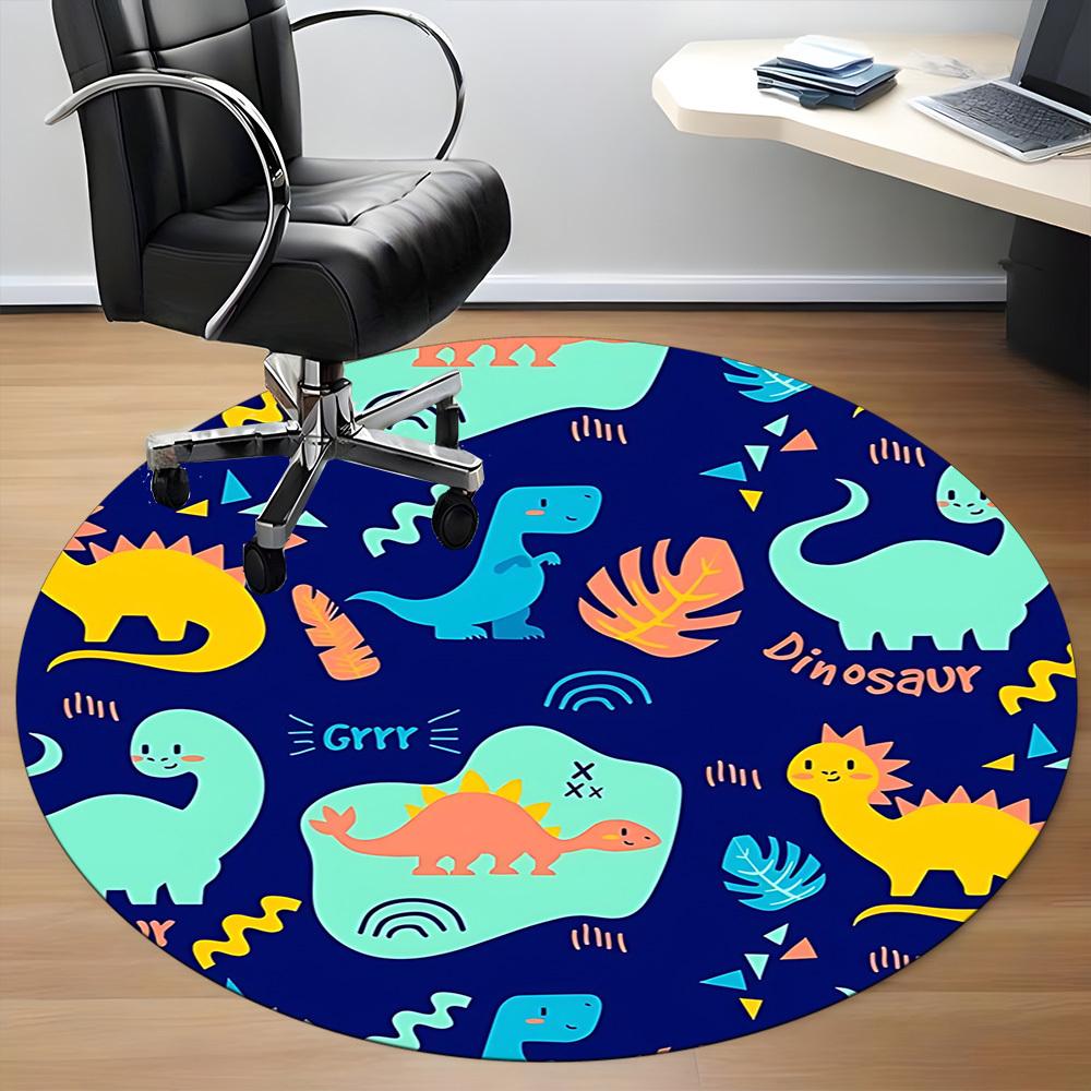 

1pc Dinosaur Pattern Chair Carpet for Office, Non-slip, Soft and Durable Office Rug for Decoration, Perfect for Office yy251229154 80cm by 80cm