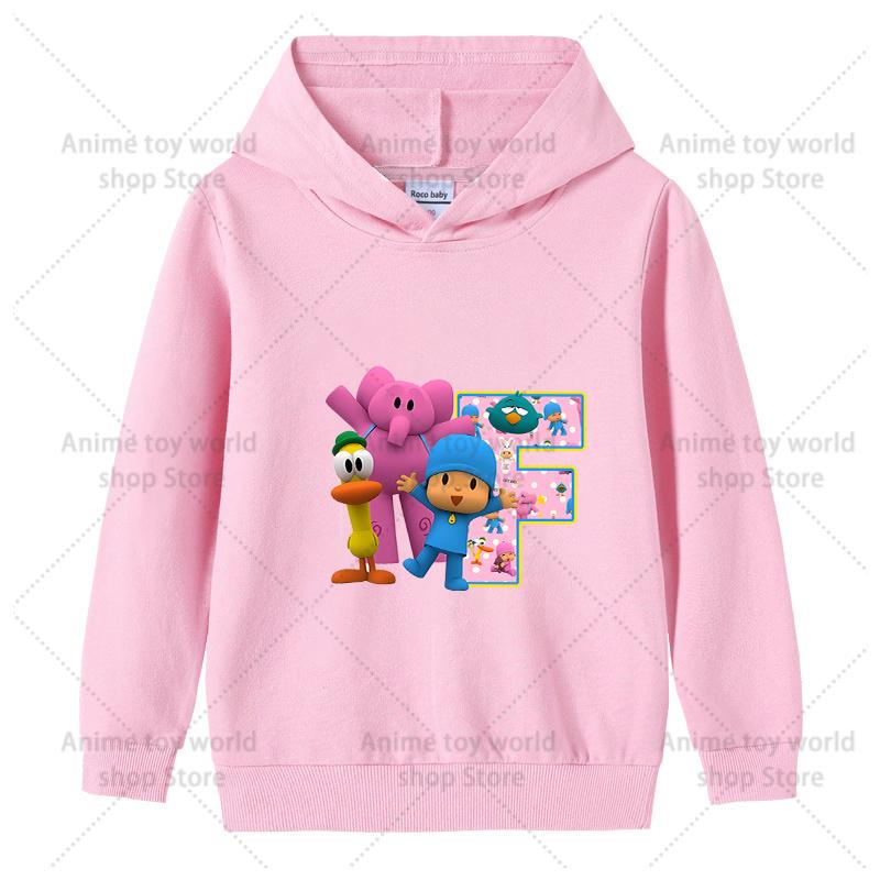 Sweat à capuche Pocoyo pour enfant tout-petit Kawaii Manches longues Filles garçon Hiver Fin Sweat-shirt Mode Imprimé Chaud Hauts pour enfants Cadeau