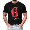 Men's Fashion Printed Round Neck Short Sleeve T-Shirt Pullover Top