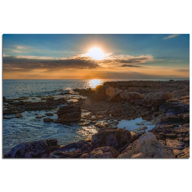 

Скандинавский плакат с природным пейзажем, картина с небом, морским закатом, напечатанная на холсте, домашний декор, настенные художественные фотографии для гостиной, Cuadros, без рамки 21*30cm