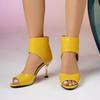 Damen High Heel Fischmaul Sandalen Feiner Absatz Offene Zehenpartie Hinten Outdoor Hundert Sandalen