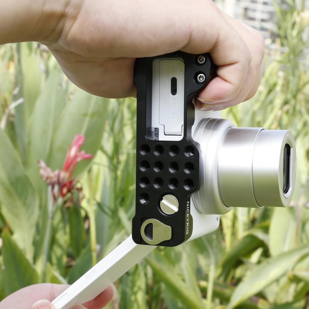 Uchwyt płytkowy NICEYRIG do uchwytu Sony Camera Cage z gwintem Super rozszerzalny, odporny na ścieranie, korozję, w kształcie litery L, w kształcie litery L ZV-1M2II/Sony ZV-1M2