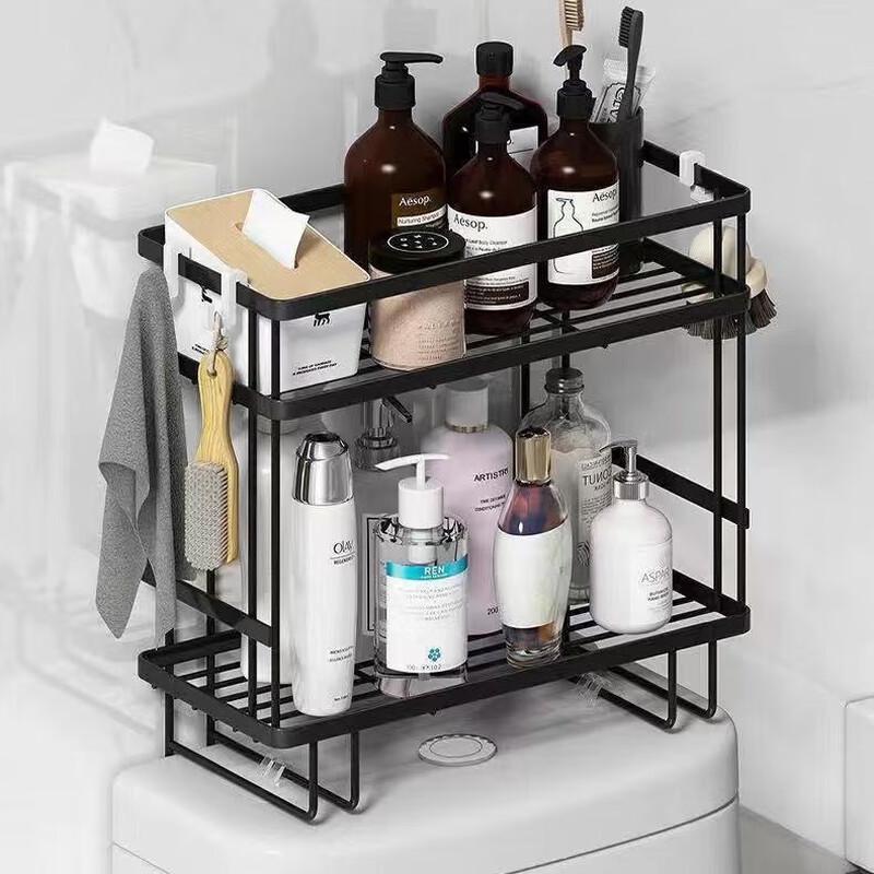 HX No-Drill Double-Layer Toilet Tank Storage Rack